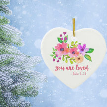 You Are Loved Scripture Floral Christian Quote
