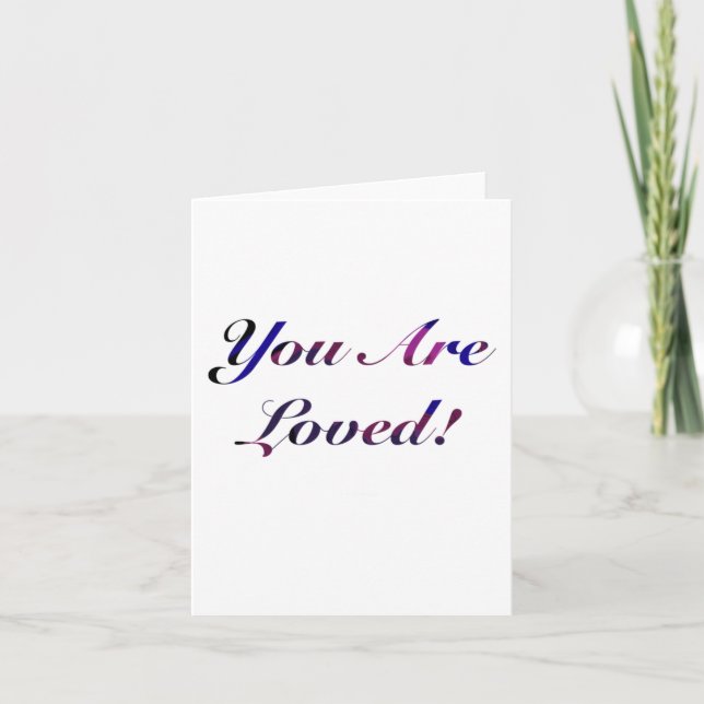 You Are Loved Sticker1  Card (Front)
