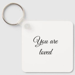You are loved sun motivation quote mindful blessed key ring