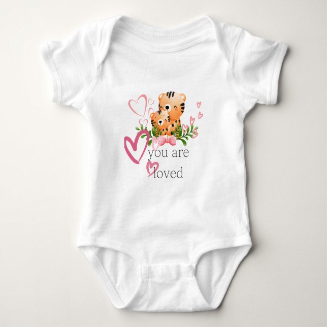 You are Loved Tiger Bodysuit (Front)