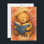 You Are Loved – Watercolor Book & Heart Postcard<br><div class="desc">Send a heartfelt message with this dreamy watercolor postcard featuring a sweet little girl cuddled up with her favourite book. Surrounded by soft, romantic hearts and the gentle phrase “You are loved”, this design radiates warmth, calm, and affection. The back of the card is elegantly finished with the message “Sending...</div>