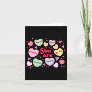 You Are Loved Worthy Enough Candy Heart Teacher Va Card