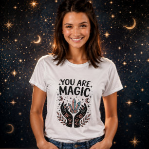 You Are Magic Mystic Celestial Crystals Hands T-Shirt