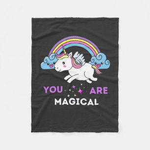 You Are Magical Unicorn Kids   Fleece Blanket