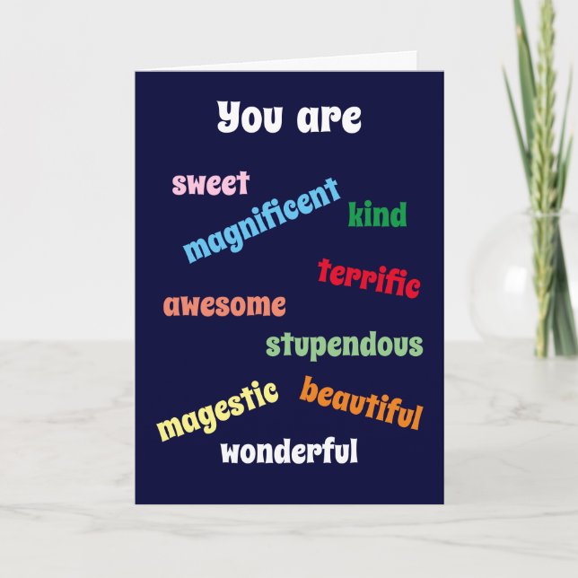 You are Marvellous: Birthday Card (Front)