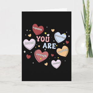 You Are Mental Health Valentines Heart Candy Psych Card
