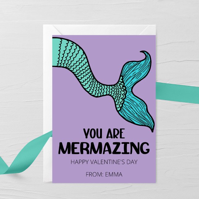You Are Mermazing Valentine’s Day Card for Kids (Creator Uploaded)