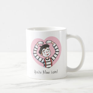 You Are Mime Love, My Love, Cute Valentines Pun Coffee Mug