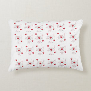 You Are Mine Minimalist Heart Line Art Decorative Cushion