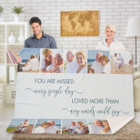 You are Missed 10 Photo Border Blue Remembrance