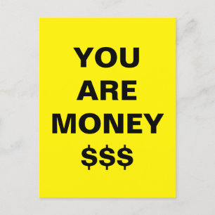 You Are Money Inspirational Postcard