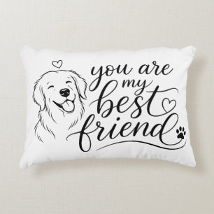 You Are My Best Friend Dog Design Decorative Cushion