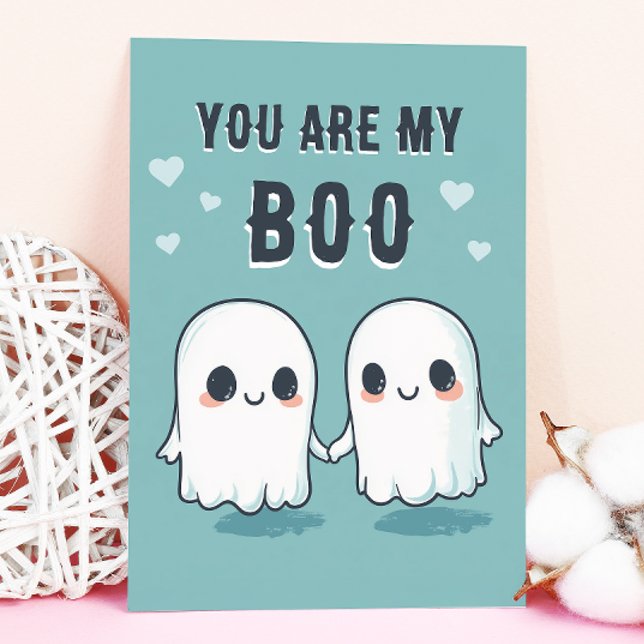 You Are My Boo – Cute Ghost Valentine’s Day  Holiday Card (Send a little spooky sweetness this Valentine’s Day with this adorable 'You Are My Boo' card!)