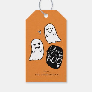You Are My BOO! Funny Halloween Ghost Love Gift Tags