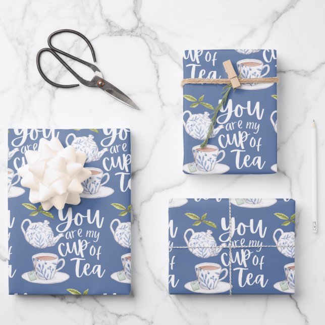 You Are My Cup Of Tea Wrapping Paper Sheets  (Front)