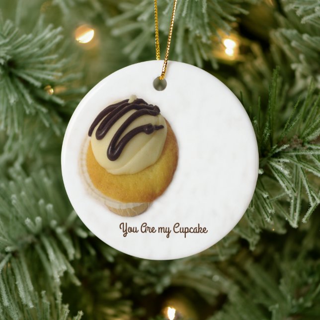 You Are My Cupcake Ceramic Ornament (Tree)