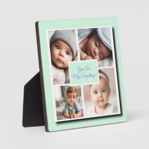 You Are My Everything Photo Collage on Green Plaque