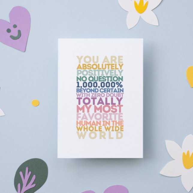 You Are My Favourite Human Card (You are my favorite human!)