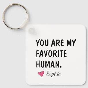 You Are My Favourite Human Personalised Mum Gift Key Ring
