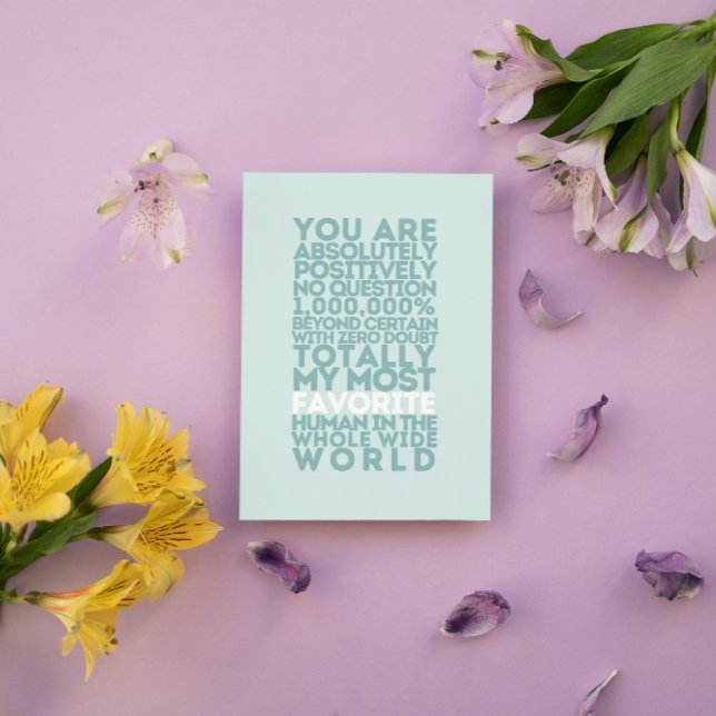You Are My Favourite Human  Thank You Card (Creator Uploaded)