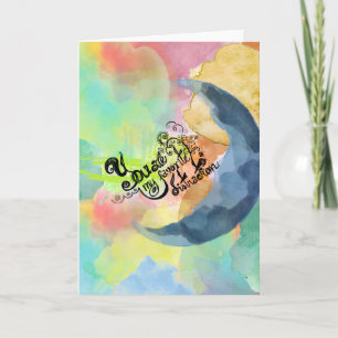 You are my favourite INK watercolor quote Card