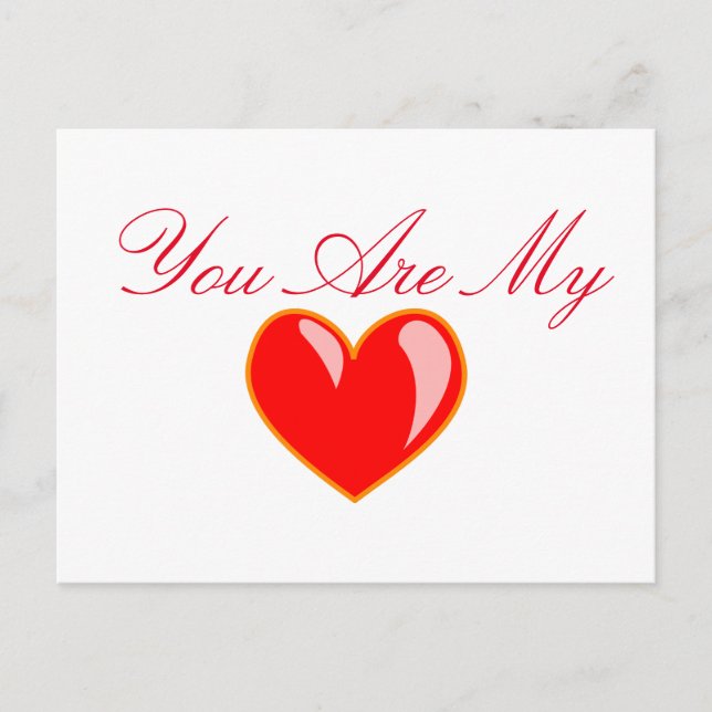 "You Are My Heart" Postcard (Front)