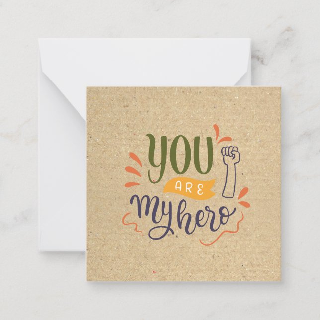 You are my hero ! card (Front)