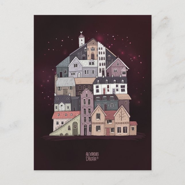 You are my home by Alexandra Dikaia Love Holiday Postcard (Front)