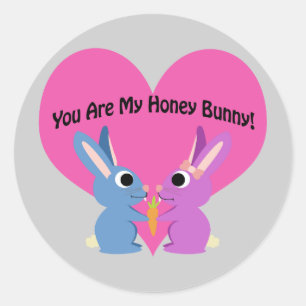 You are My Honey Bunny! Classic Round Sticker
