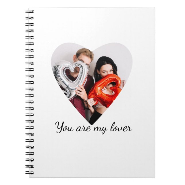 You Are My Lover – Romantic Heart Design Notebook (Front)