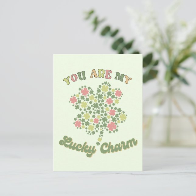 You Are My Lucky Charm Postcard (Standing Front)