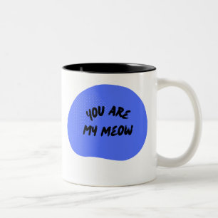 You are my meow,gift for cat lovers, cat photo Two-Tone coffee mug