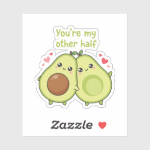 You Are My Other Half Cute Avocado Valentine