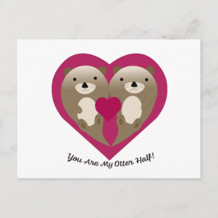 You Are My Otter Half Holiday Postcard