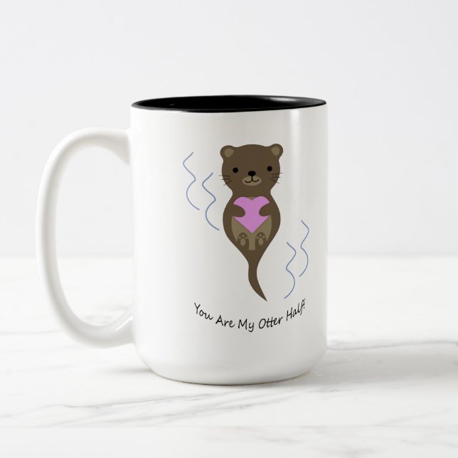 You Are My Otter Half Otter Two-Tone Coffee Mug (Left)
