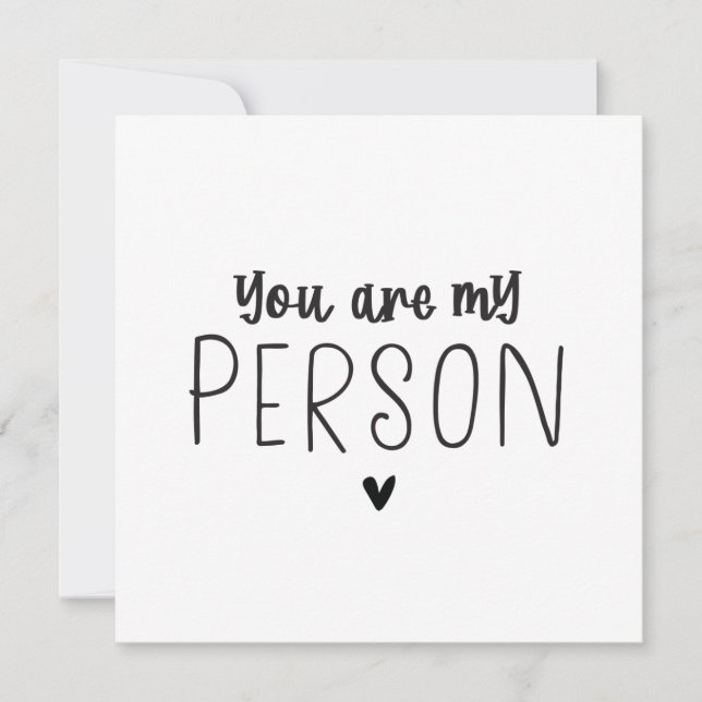 You are my person flat card (Front)