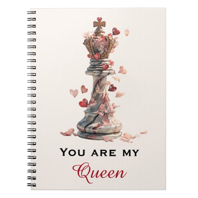 You Are My Queen Chess Valentine's Day Notebook (Front)