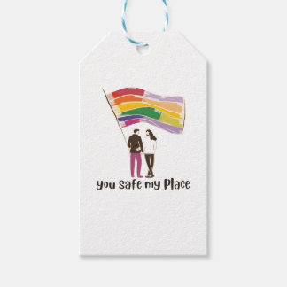 You Are My Safe Place – LGBTQ Pride Love Sticker Gift Tags