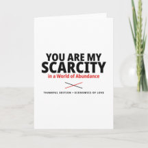 You Are My Scarcity Card Romantic Gift