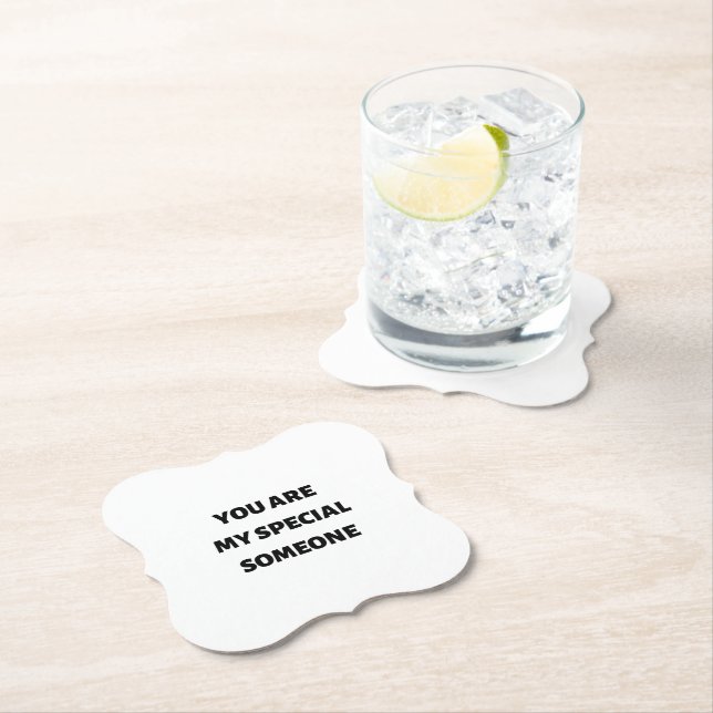 You are my special someone paper coaster (Insitu)