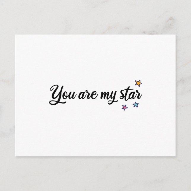 You are my star postcard (Front)