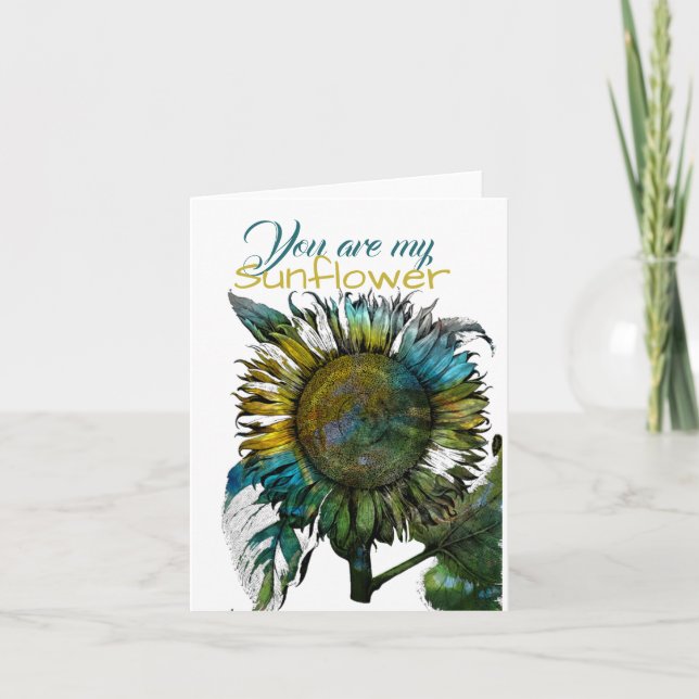 You are my sunflower Folded Thank You Card (Front)