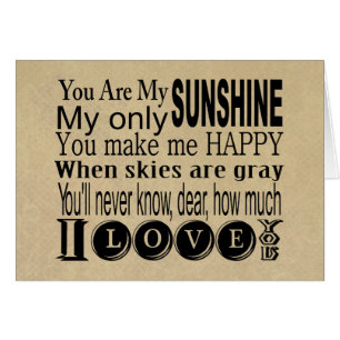 You Are My Sunshine Apparel and Gifts