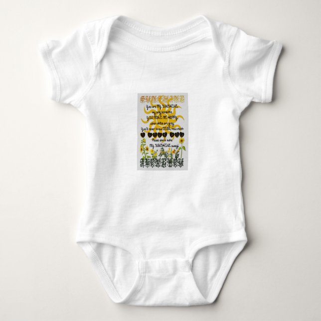 You are my sunshine baby bodysuit (Front)