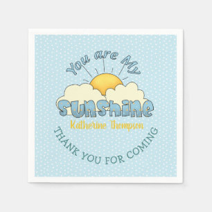 You Are My Sunshine Baby Boy Shower Napkin