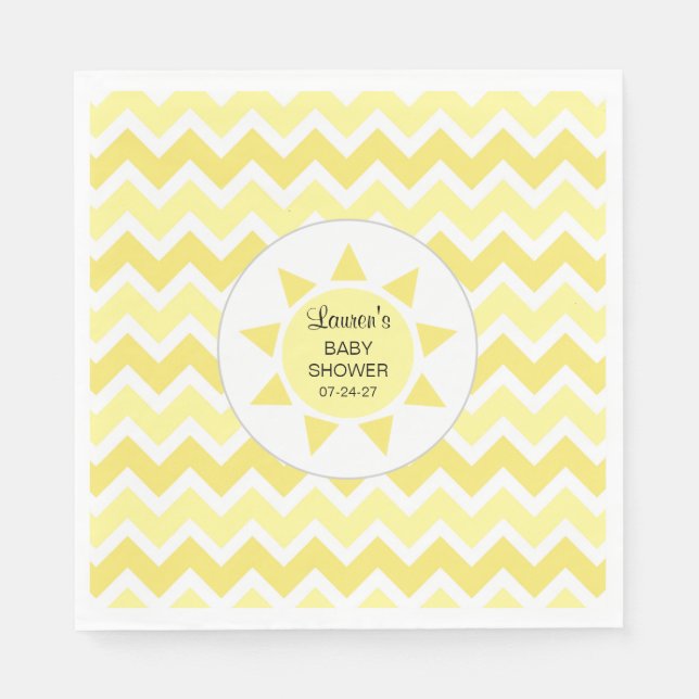 You are my sunshine baby shower decor napkin (Front)