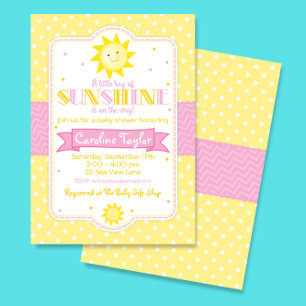 You are My Sunshine Baby Shower Invitation