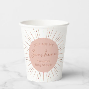 You Are My Sunshine Baby Shower Paper Cups