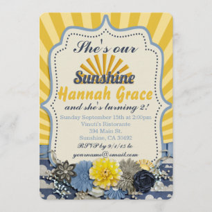 You are my Sunshine Birthday Invitation