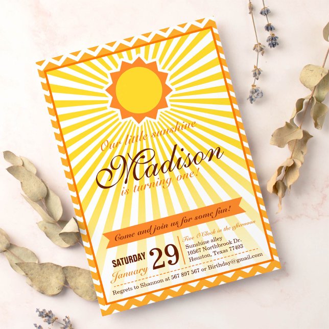 You are my Sunshine Birthday Party Invitation (Creator Uploaded)